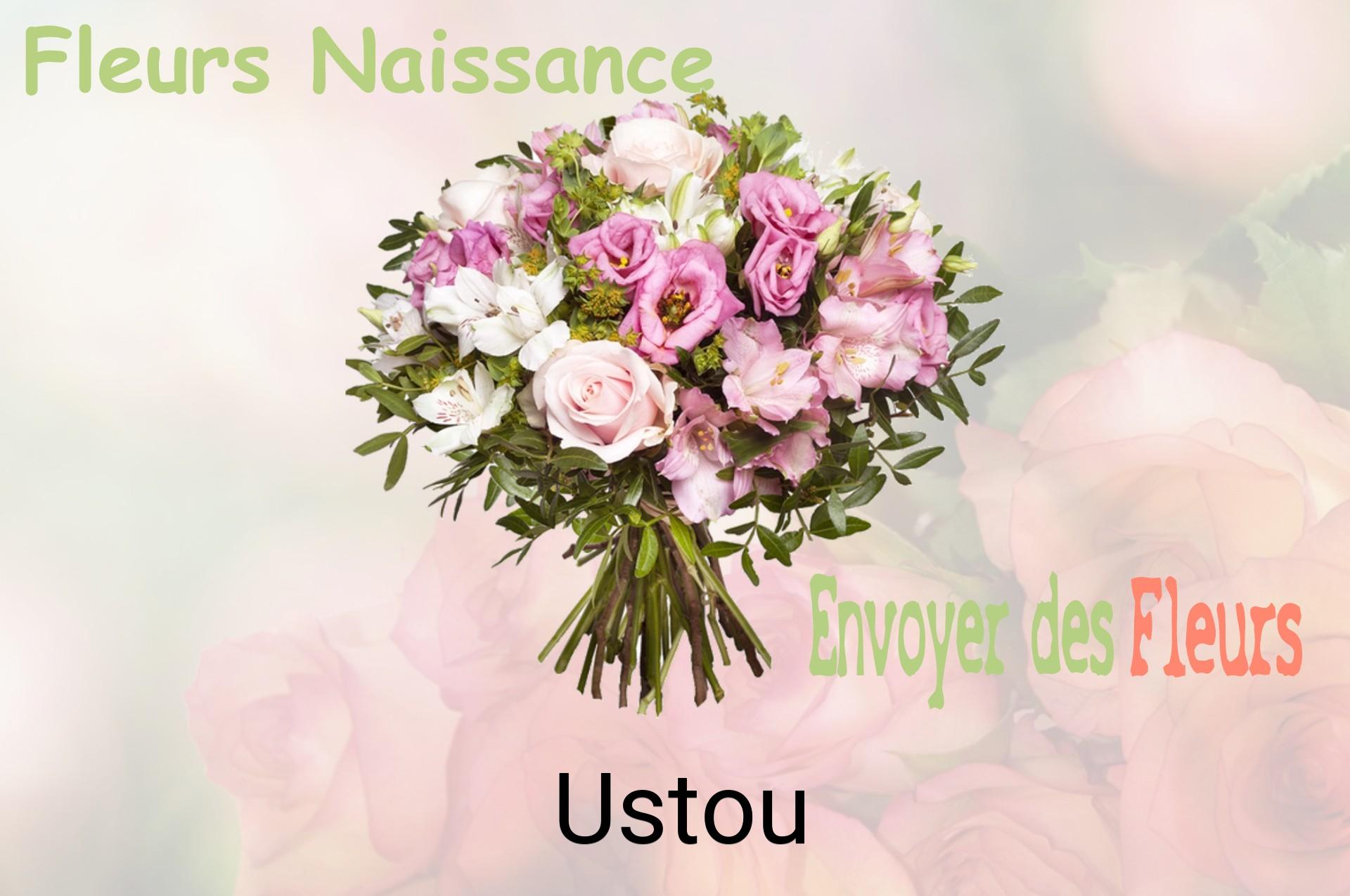 Bouquet de fleurs de naissance livré à Ustou